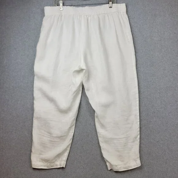 Eileen Fisher Cream Ankle Pants - Picture 6 of 8